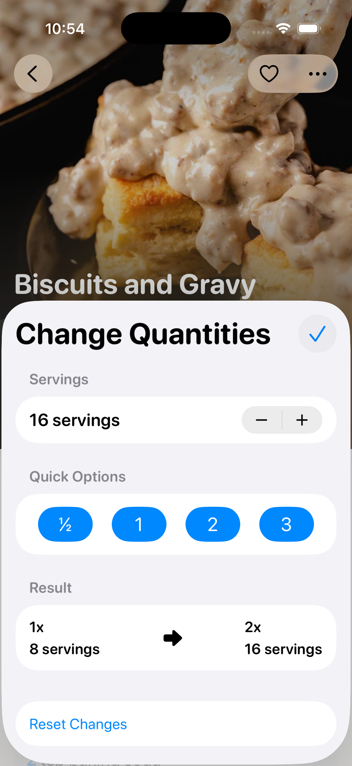 Scale any recipe, instantly screenshot
